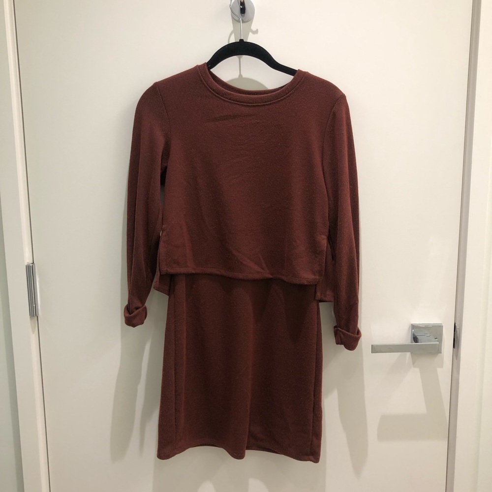 Topshop Burgundy Dress